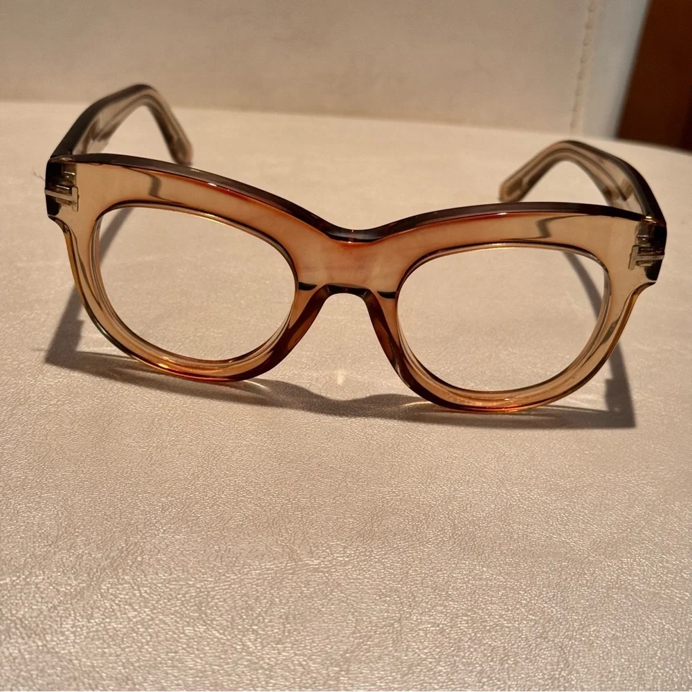 Tom Ford Womens Brown Clear Frame Glasses TF 5493 Acetate Frame Only